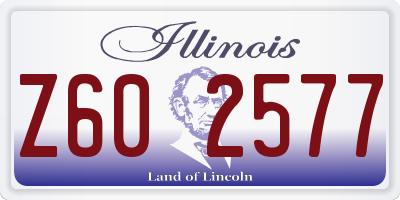 IL license plate Z602577