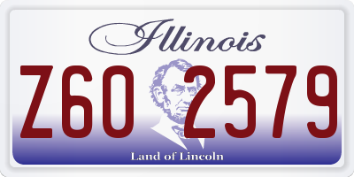 IL license plate Z602579