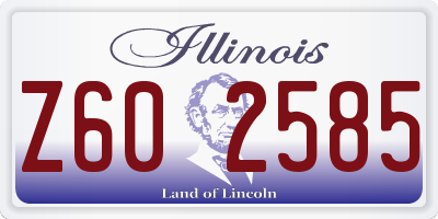 IL license plate Z602585