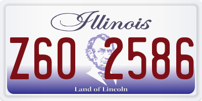 IL license plate Z602586