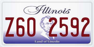 IL license plate Z602592
