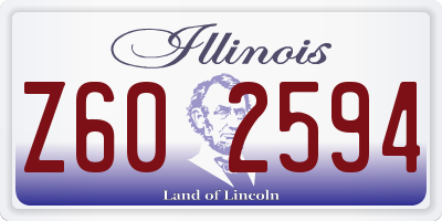 IL license plate Z602594