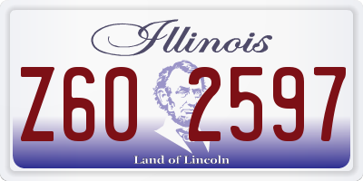 IL license plate Z602597
