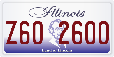 IL license plate Z602600