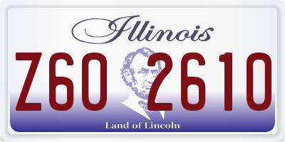 IL license plate Z602610