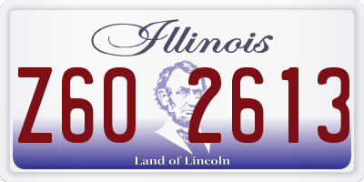 IL license plate Z602613