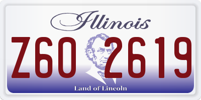 IL license plate Z602619