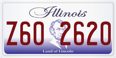 IL license plate Z602620