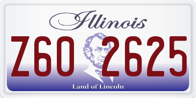 IL license plate Z602625