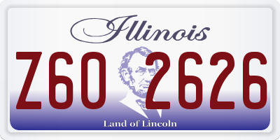 IL license plate Z602626