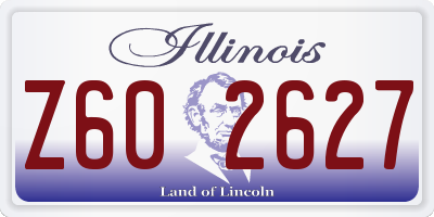IL license plate Z602627