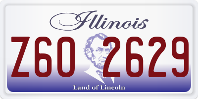IL license plate Z602629
