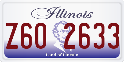 IL license plate Z602633