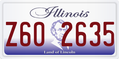 IL license plate Z602635