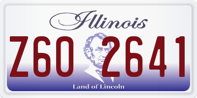 IL license plate Z602641