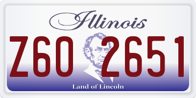 IL license plate Z602651