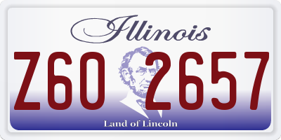 IL license plate Z602657