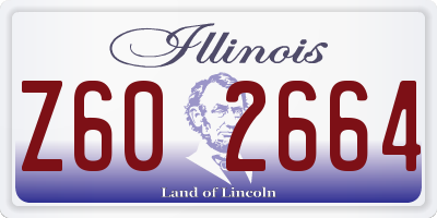 IL license plate Z602664