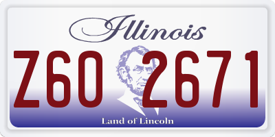 IL license plate Z602671