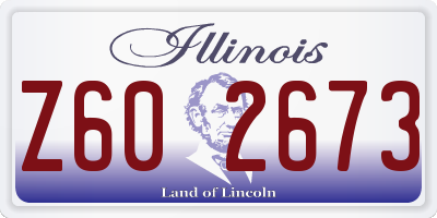 IL license plate Z602673