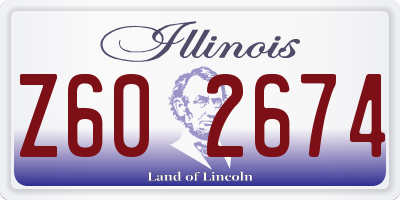 IL license plate Z602674