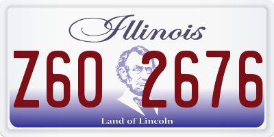 IL license plate Z602676
