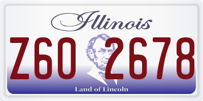 IL license plate Z602678