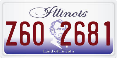 IL license plate Z602681