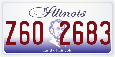 IL license plate Z602683