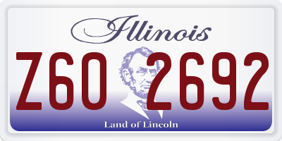IL license plate Z602692