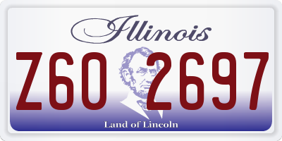 IL license plate Z602697