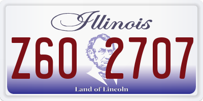 IL license plate Z602707