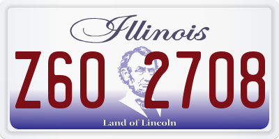 IL license plate Z602708