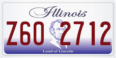 IL license plate Z602712