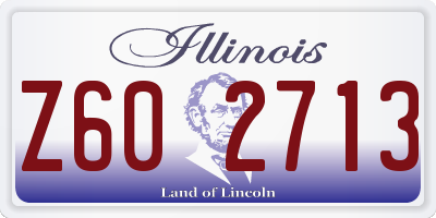 IL license plate Z602713