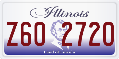 IL license plate Z602720