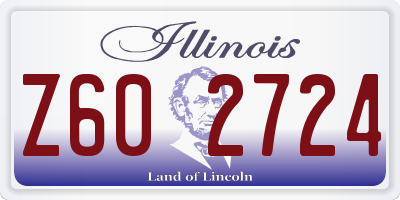 IL license plate Z602724