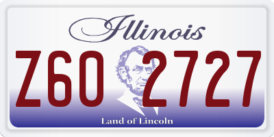IL license plate Z602727