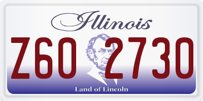 IL license plate Z602730