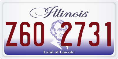 IL license plate Z602731