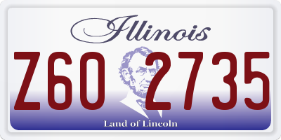 IL license plate Z602735