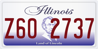 IL license plate Z602737