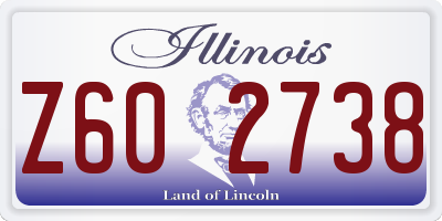 IL license plate Z602738