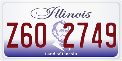 IL license plate Z602749