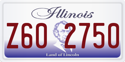 IL license plate Z602750