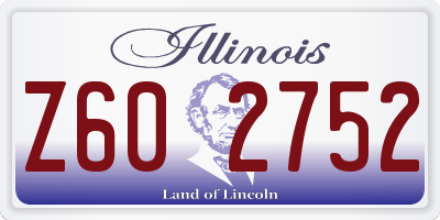 IL license plate Z602752
