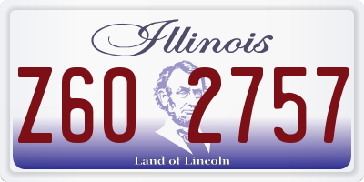 IL license plate Z602757