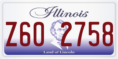 IL license plate Z602758