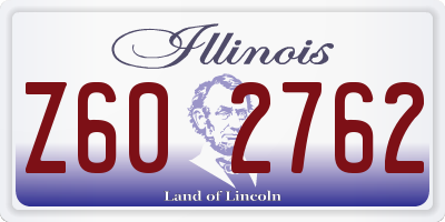 IL license plate Z602762