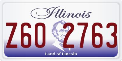 IL license plate Z602763